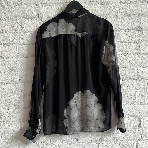 BLK DNM Floral Silk Blouse - Picture 3 of 4